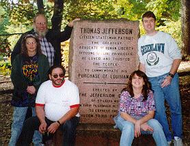 At Monticello: BC, Beth, Fader, Christine, JT