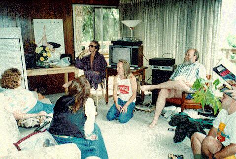 Enjoying ML's House: Karen, Audrey, ML, SIFI Rob, BC, Rob3